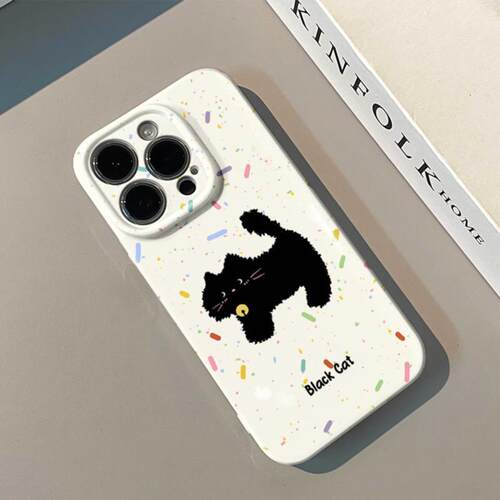 适用红米K90MAX可爱适用iPhone13苹果17菲林手机壳14plus硬16promax铃铛小猫卡通适用红米NOTE15适用荣耀x80i