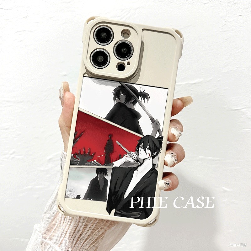 四角开孔13透明15plus创意手机壳软12ProMax潮酷野良神动漫iPhone17适用OPPOFindx9苹果16斜挎手腕挂绳14防摔