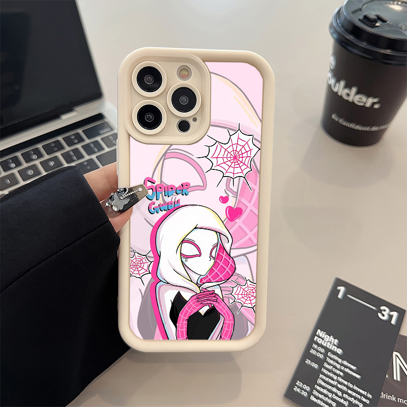 16plus潮酷OPPOReno13糖果苹果15手机壳软14ProMax适用iPhone12蜘蛛侠格温情侣华为Pura70个性OPPOFindx8小众