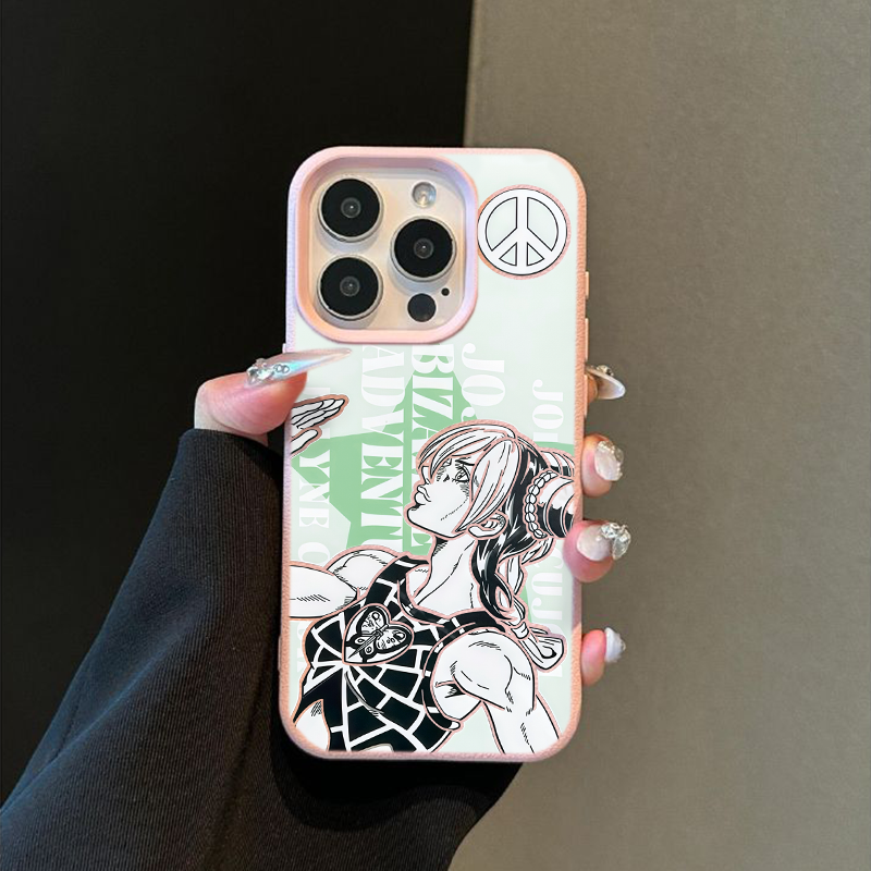 苹果16手机壳软iPhone15plus荔枝纹红米note14卡通OPPOReno13适用华为Mate70JOJO徐伦12ProMax潮酷荣耀MAGIC7