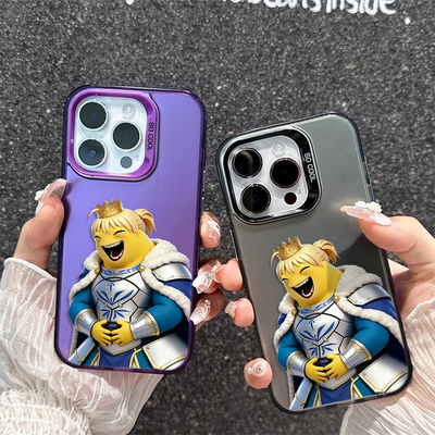 14ProMax吾王奶龙iPhone17搞怪OPPOFindx9彩银苹果16手机壳硬15Plus卡通真我NEO7TURBO适用VIVOs60可爱12mini
