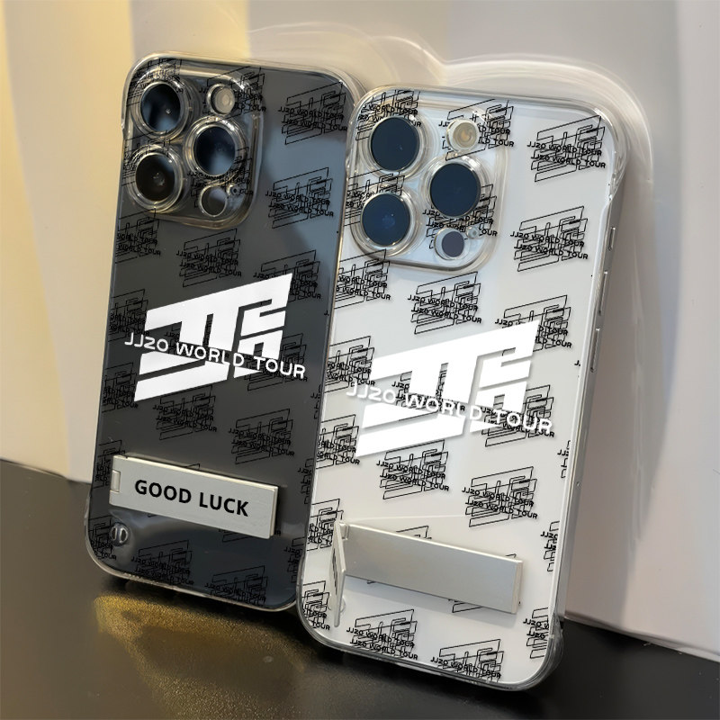 16PLUS创意JJ20林俊杰演唱会适用Reno13手机壳带支架14周边苹果15无边框硬iPhone12超薄17ProMax透明一加ACE6