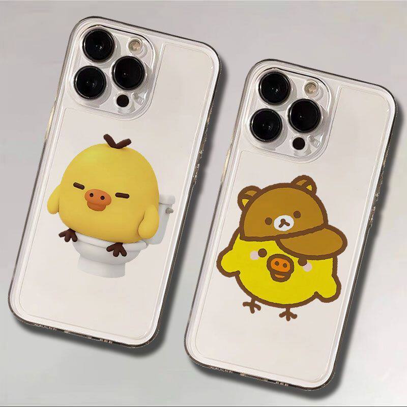 适用iPhone13苹果15p12pm创意透明18ProMax软14PLUS高级感手机壳蹲马桶小黄鸡适用小米17ULTRA适用华为NOVA16