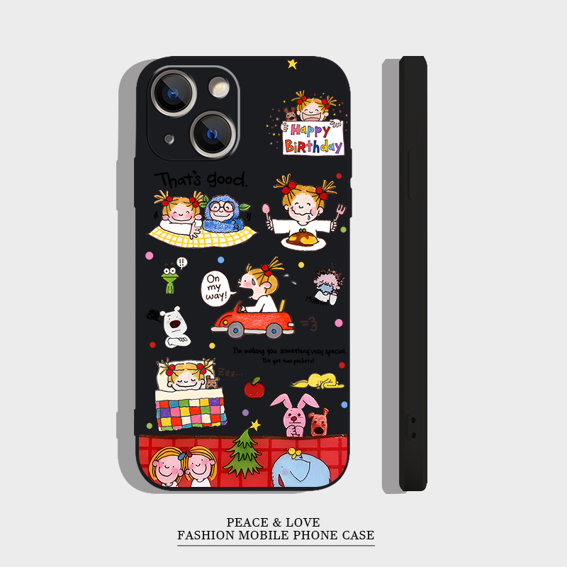 苹果16可爱iPhone15少女心14plus手机壳13CoCo酱开车12ProMax软华为Mate70卡通荣耀x70i创意一加ACE5适用x200