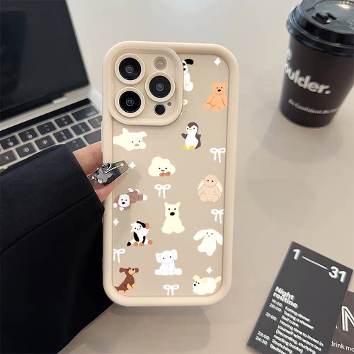 苹果17pm手机壳软16plus适用iPhone1413糖果1512ProMax星星小狗OPPOA5X可爱荣耀MAGIC7小众VIVOs30Promini