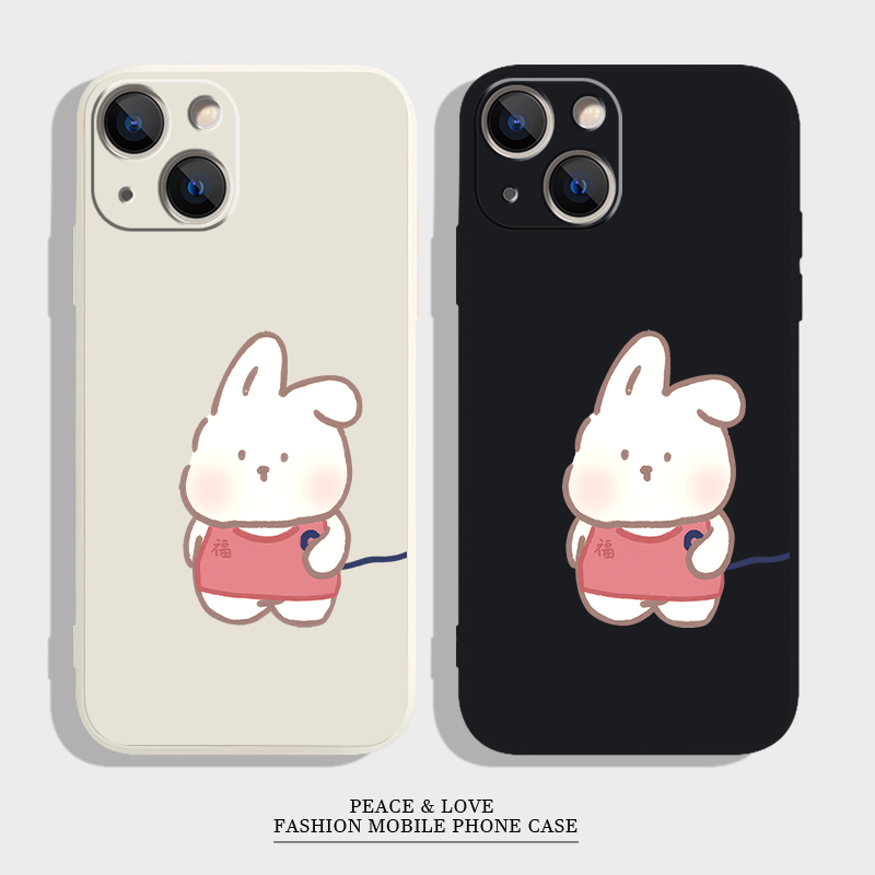 华为NOVA13pro可爱苹果17air16e手机壳真我NEO7TURBO搞怪1415plus情侣小兔小猪适用iPhone12ProMax软iQOOneo9