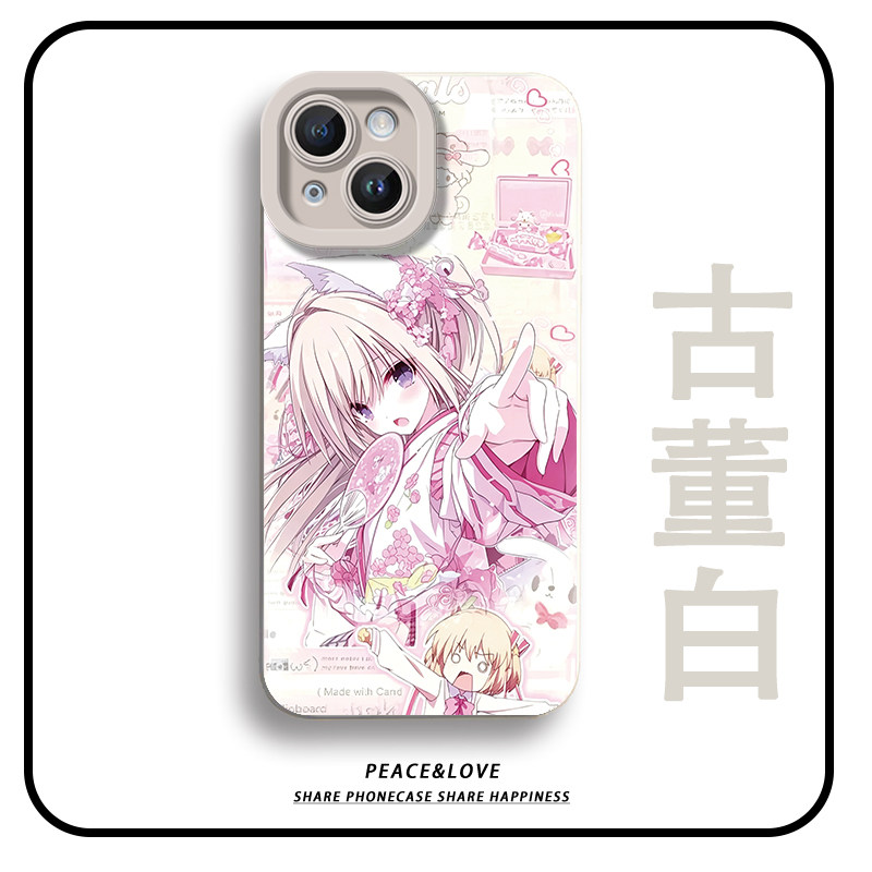 红米Note15适用17ProMax扇子樱花少女iPhone16手机壳软OPPOFindx9瞳眼苹果14少女心荣耀MAGIC8二次元VIVOx300