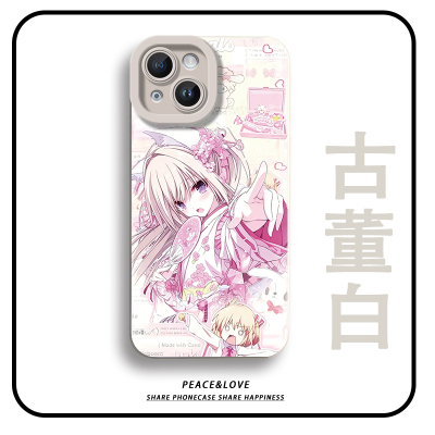 红米Note15适用17ProMax扇子樱花少女iPhone16手机壳软OPPOFindx9瞳眼苹果14少女心荣耀MAGIC8二次元VIVOx300