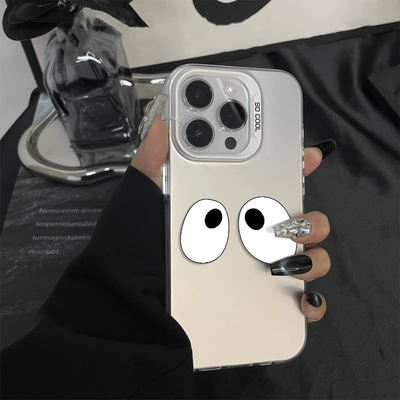 iPhone15适用14ProMax张子枫同款大眼睛小米17max彩银苹果16手机壳硬荣耀X70I创意荣耀MAGIC7ins风真我GT8Pro