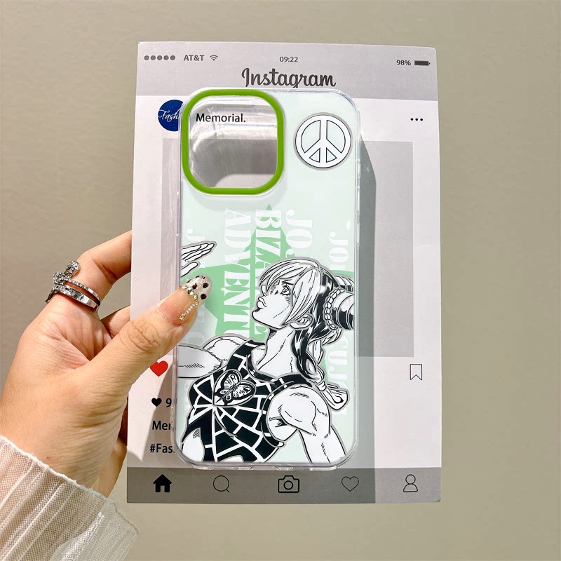 新款小米CIVI5PRO创意一加13硬12手机壳带挂绳iPhone15适用17ProMax大孔1614plusJOJO徐伦动漫VIVOs30Promini