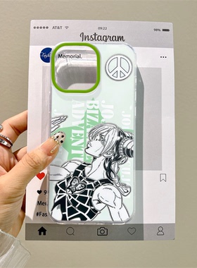 新款小米CIVI5PRO创意一加13硬12手机壳带挂绳iPhone15适用17ProMax大孔1614plusJOJO徐伦动漫VIVOs30Promini