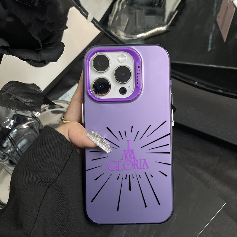 苹果14高级感iPhone13适用12ProMax新款GEM邓紫棋16手机壳硬15plus彩银ins风小清新荣耀400PRO新款真我gt7pro