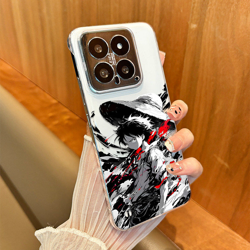 真我NEO8苹果14无边框硬iPhone13动漫透明小米17适用16PLUS手机壳个性华为NOVA15超薄12ProMax水墨海贼王索隆
