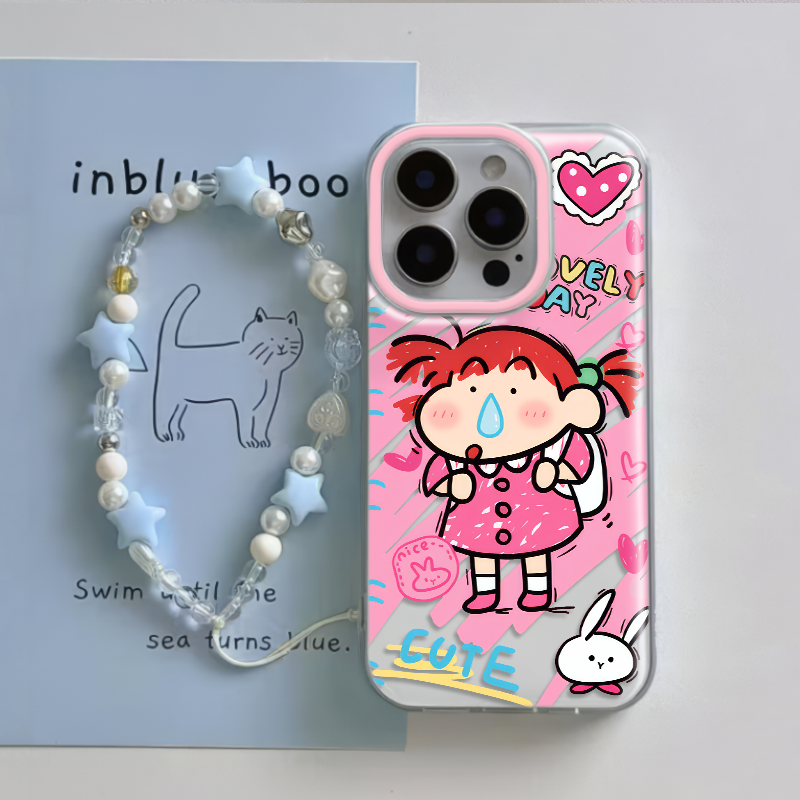 iPhone16适用硬15大孔14plus苹果13手机壳带挂绳12ProMax鼻涕妮妮华为NOVA14荣耀GTPRO真我gt7proOPPOK11一加