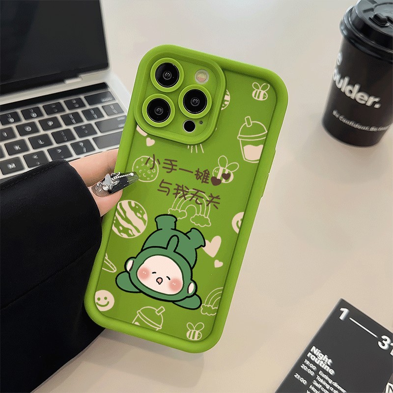 VIVOX300PRO糖果15ProMax适用摊手天线宝宝Nova13小米17苹果16PLUS手机壳iPhone12软14荣耀MAGIC8卡通OPPOa5x