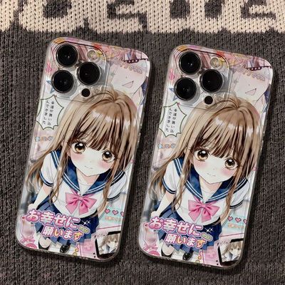 古早jk少女苹果13透明14PLUS软OPPOReno15少女心适用iPhone16手机壳卡通12ProMax小米17ULTRA二次元IQOONEO11