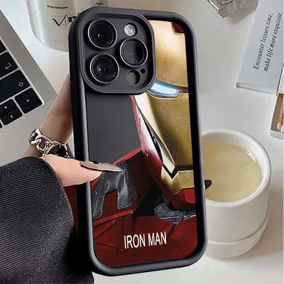 适用新款钢铁侠iPhone13VIVOx90糖果12软OPPO高级感iQOOneo10荣耀14小米一加ace2潮酷苹果16手机壳华为15plus