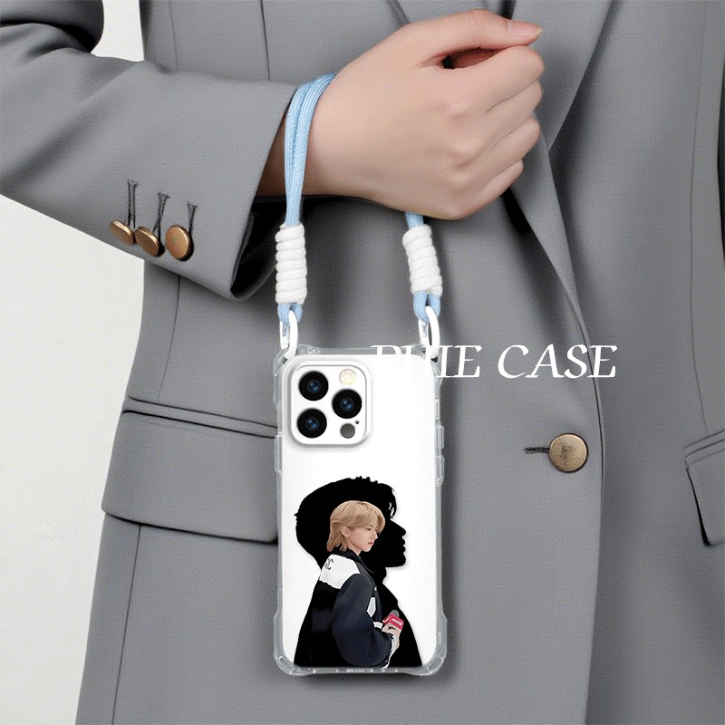 手机壳12潮酷红米k90ProMax斜挎手腕挂绳适用iPhone17蔡徐坤周边红米note14防摔15plus四角开孔13透明苹果16e