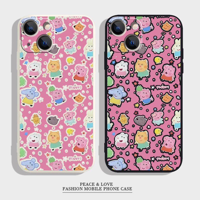 OPPOFINDX9新款iPhone14卡通16PLUS苹果12手机壳适用一加13T软17ProMax创意红米NOTE15PRO可爱佩奇荣耀MAGIC7