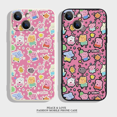 OPPOFINDX9新款iPhone14卡通16PLUS苹果12手机壳适用一加13T软17ProMax创意红米NOTE15PRO可爱佩奇荣耀MAGIC7