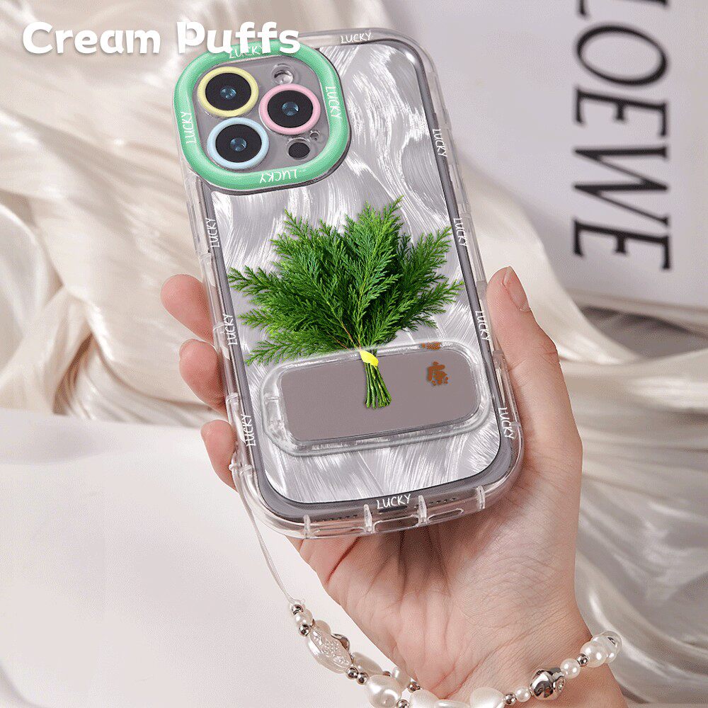 健康扁柏叶荣耀MAGIC8PROAIR带挂绳14plus小众iPhone16e手机壳小米17Ultra软简约适用苹果13镜子支架15ProMax
