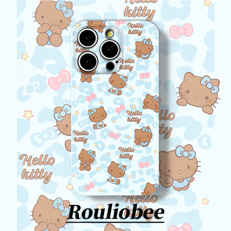 苹果17菲林16ProMax可爱适用14PLUS蓝豹纹kitty猫iPhone15一加13t手机壳硬12卡通IQOONEO11少女心VIVOX300PRO