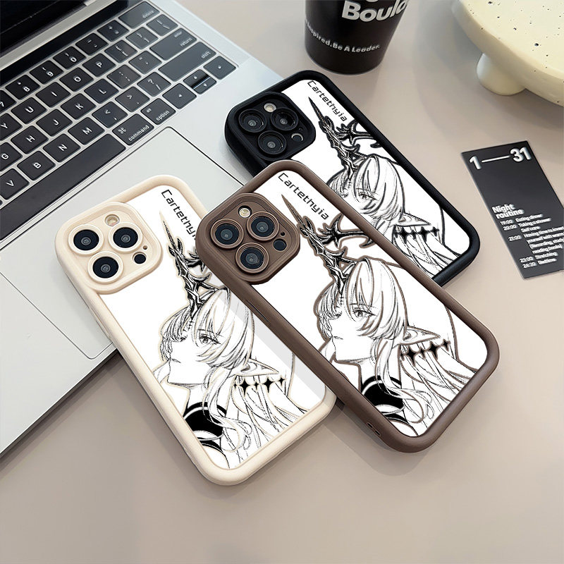 苹果16简笔卡提希娅小米CIVI5PRO创意13ProMax糖果15手机壳软14plus适用iPhone12二次元VIVOy300ins风红米k80