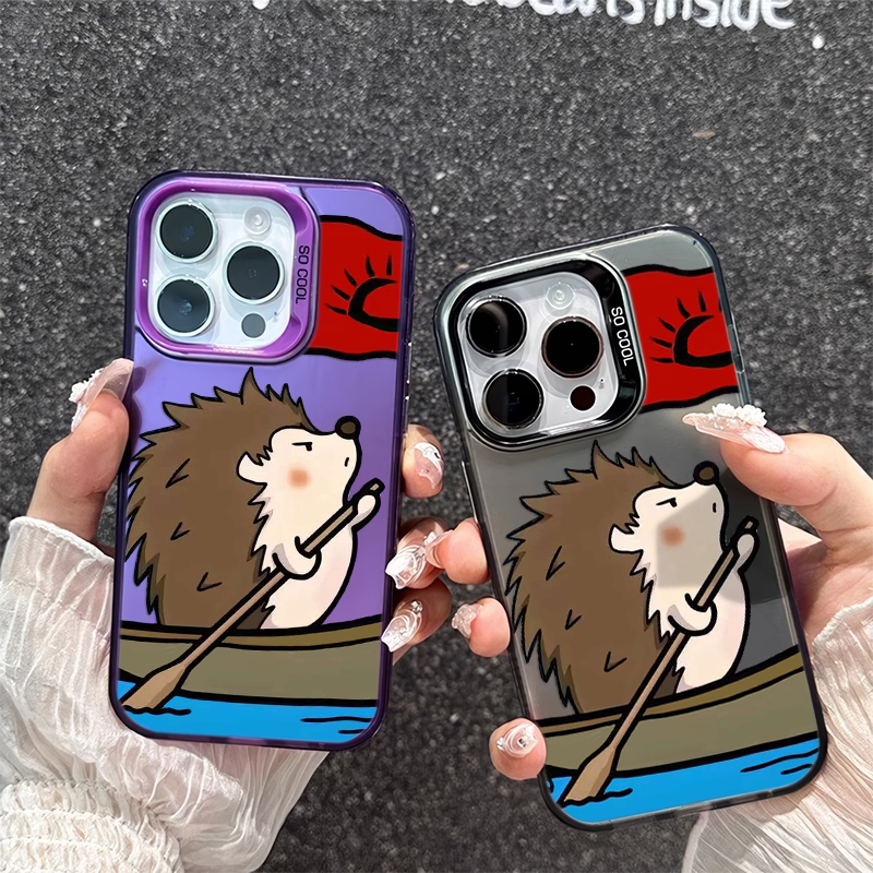13ProMax彩银华为NOVA14赵雷划桨刺猬苹果16plus手机壳12适用硬iPhone15高级感OPPOFindx8Ultra新款VIVOx100s