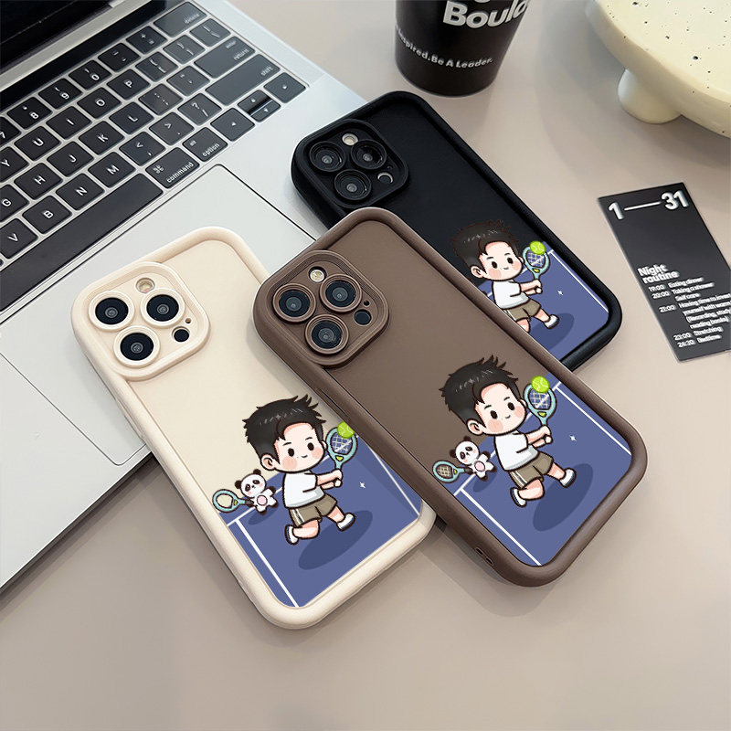樊振东周边打网球13糖果12ProMax创意苹果15手机壳软红米note14适用iPhone16plus创意红米TURBO4小众VIVOx100