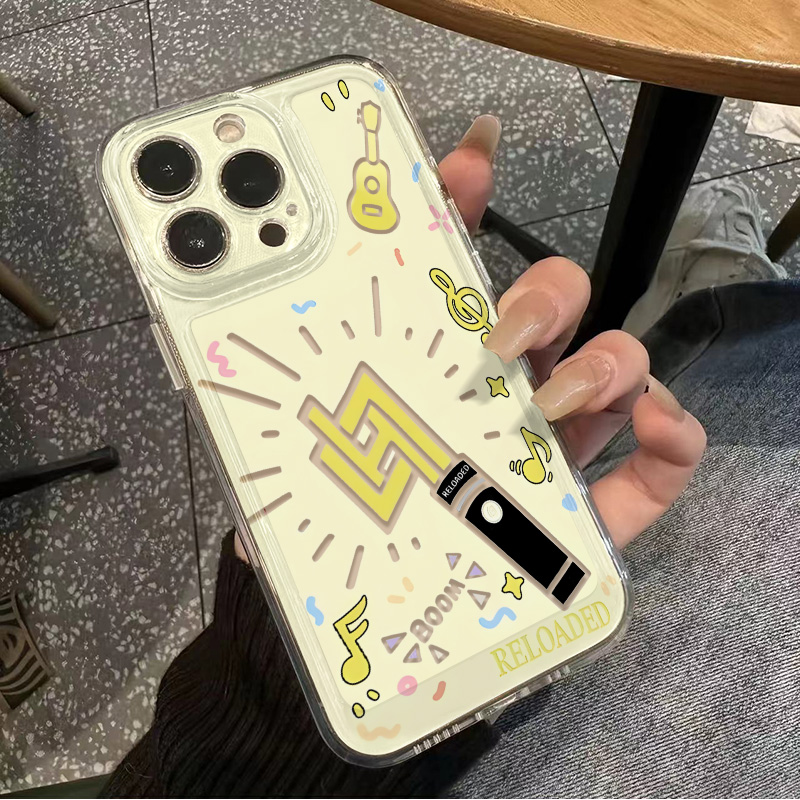 苹果16适用透明软OPPOReno14鹿晗应援棒周边小米15Pro手机壳ins风iPhone13ProMax华为Nova12活力版真我GT7PRO
