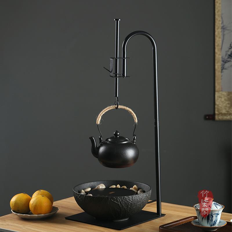 壶竹柒阁套装围炉吊悬挂钩煮茶器家用煮茶壶煮茶电陶炉自在台式