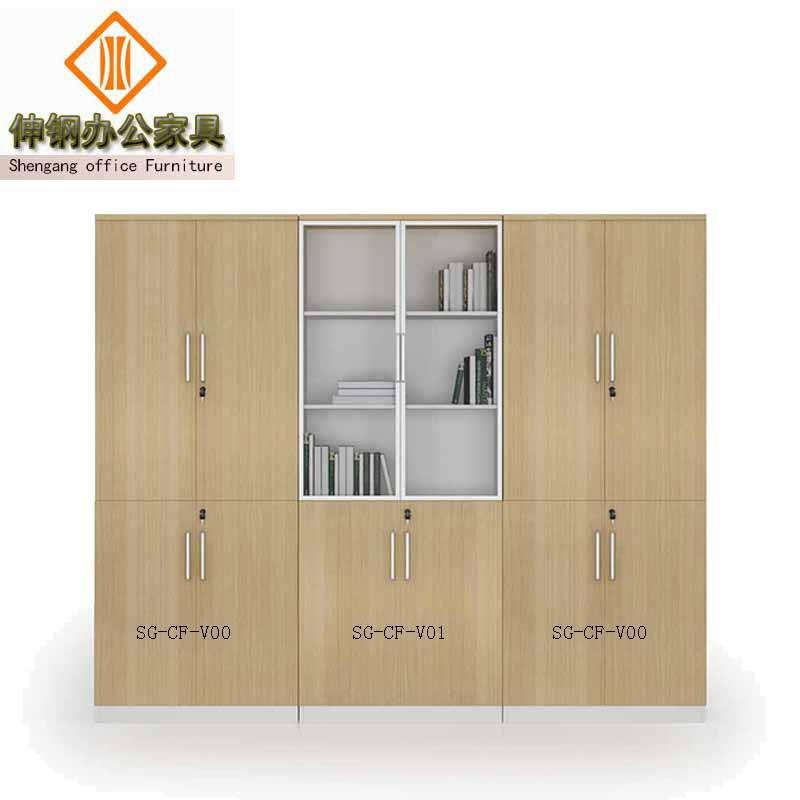 简约时尚木制柜隔断档案书陈列壁柜东莞深圳办公家具