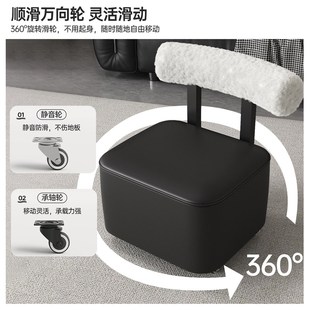 凳 万向轮小凳子滑轮矮凳家用客厅带轮板凳沙发凳儿童靠背椅子换鞋