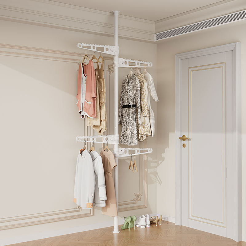 晾衣架顶天立地置衣架卧室落地晒衣架凉衣架阳台加粗加厚擎天式