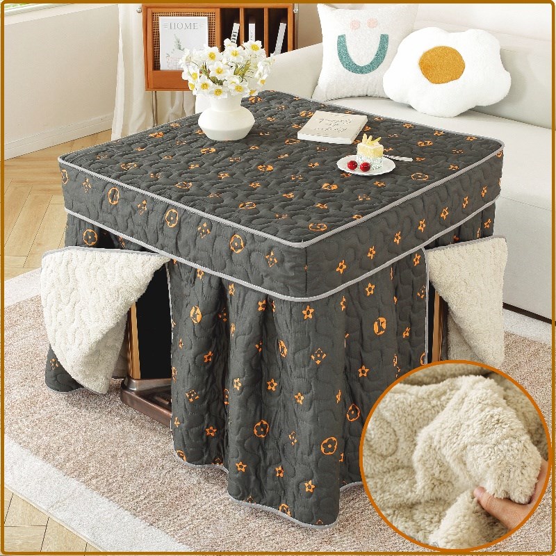 烤火桌子罩冬天取暖茶几桌布电炉烤火罩分体202新款加绒加厚