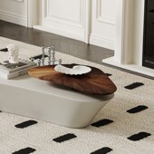 意式 客厅现代创意级感茶桌 极简异形旋转茶几设计师款