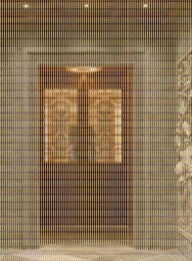 子LEJ门门帘门对风水帘竹制挂帘中式客厅孔隔竹断家用玄关免打装