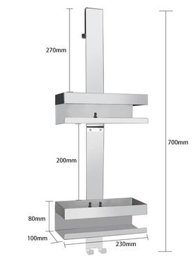 壁打挂式不锈15615钢吸盘收置物卫架生间浴室收纳架洗脸巾纳盒壁