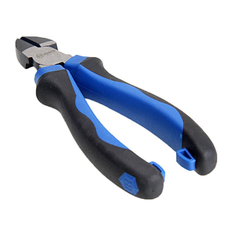 Boher宝合斜钳6寸7寸剪钢丝偏心口省力斜嘴钳工业o级FRD超硬偏口