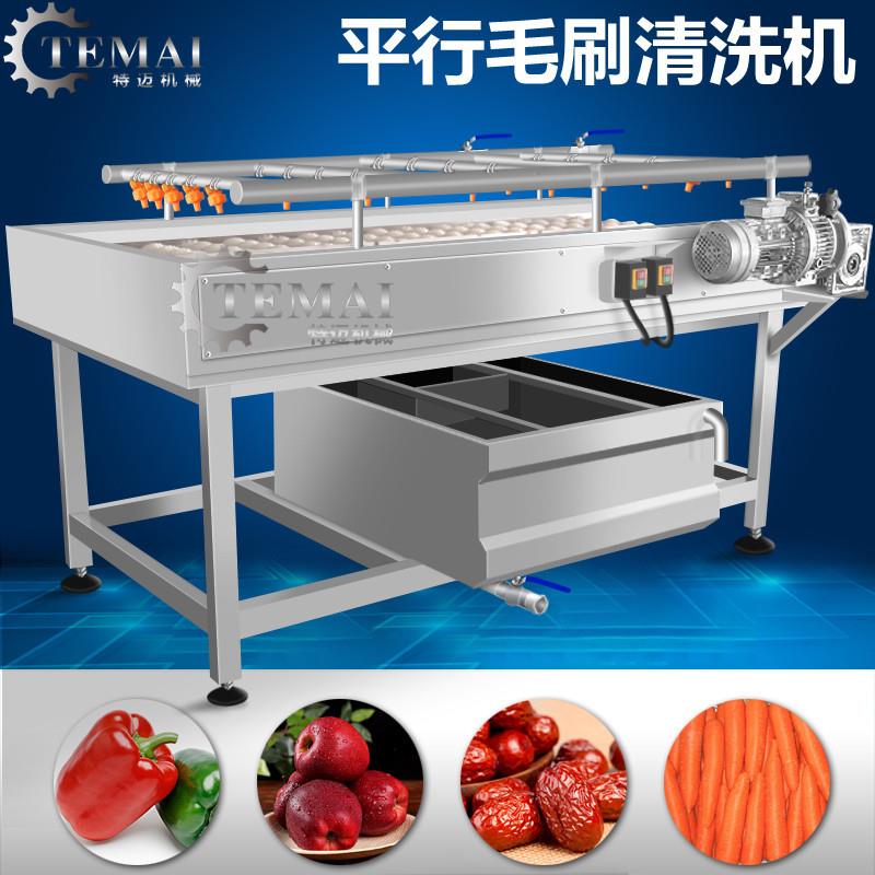水洗果柚子平行毛辊清RNQ机荔枝清毛刷去杂毛洗机用商桂圆洗果机