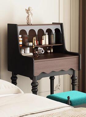 美式收复古实木化梳妆台妆现桌代简约化妆台小户型卧ONB室写字台