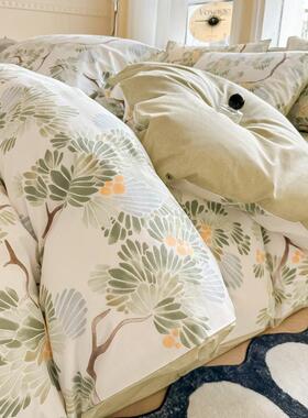 套2025新棉款100全棉三件纯印花长绒棉学GYH生床上用品四件套