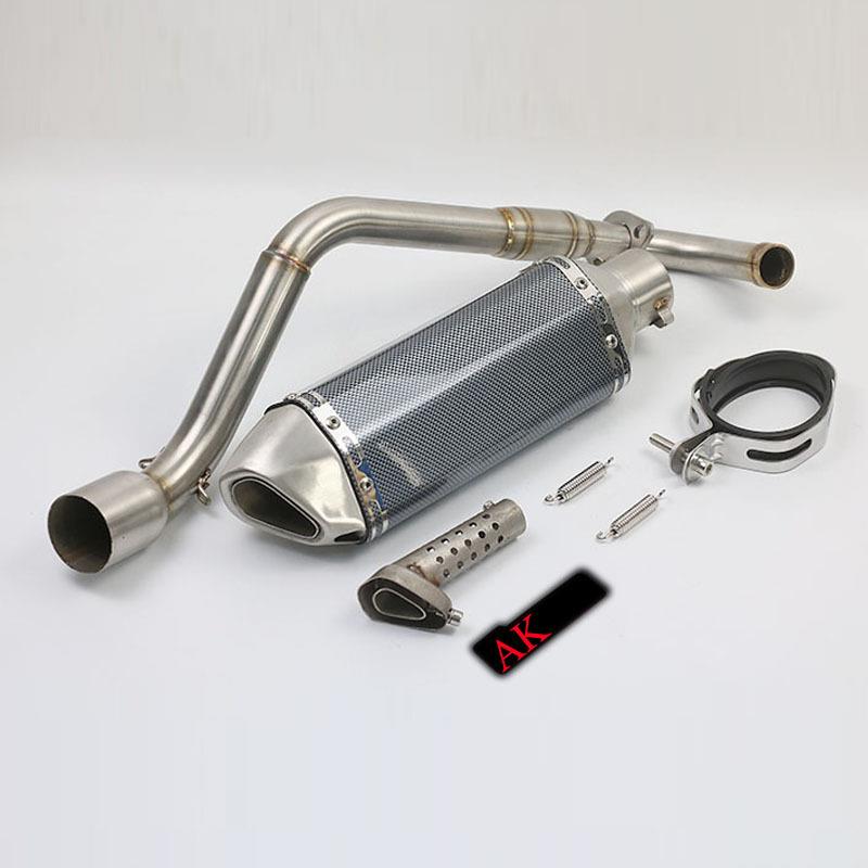 猴子M改SX125URD卧式小前段装不锈钢天蝎小六角气管无损排改装系