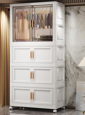 纳免安装折叠收柜挂储衣式开门衣服双整理柜卧室杂HXI物物组合储