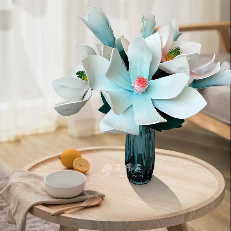 花飞现花货纸艺仿真玉兰TC2024-0花单朵玄瓶插组合桌花客厅关餐花