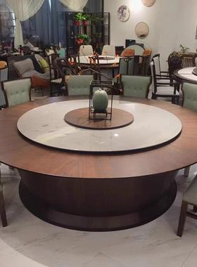 酒用店餐大圆桌电动木饭店桌椅组合餐厅包桌厢商182115人20人实岩