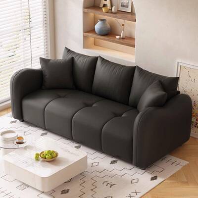 YLP现代简猫皮奶油风沙发客厅2025新款公寓小户爪型直排三四约人