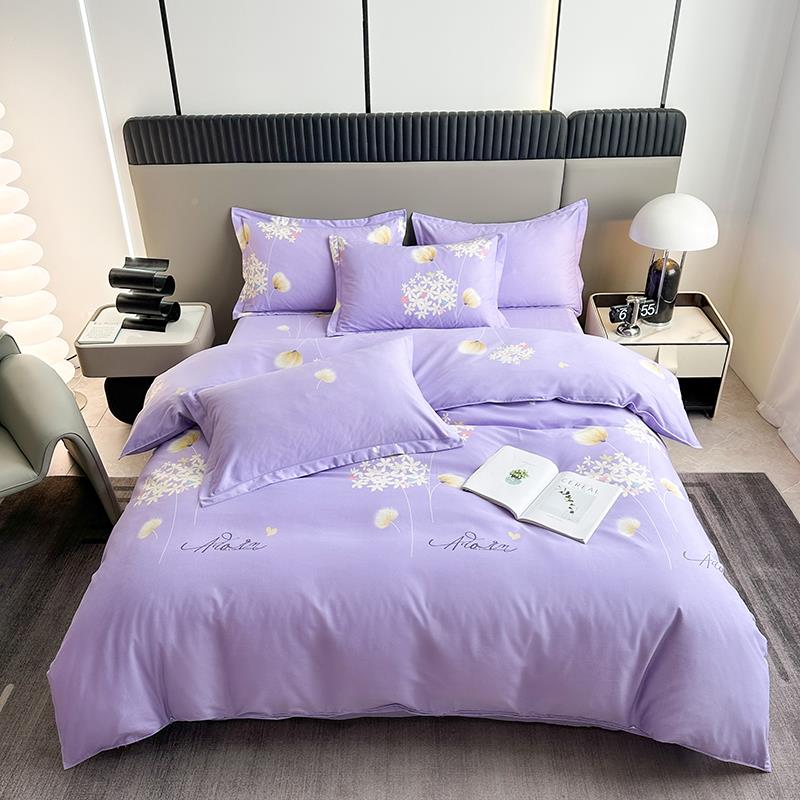 QXC纯棉加厚8磨毛四件100F76STJJ8秋冬新品套1.m2米床单被套双人9