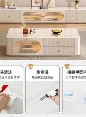 电视柜茶几板台面脚组岩合2025新落地柜XVP高柜现款代简约家用电