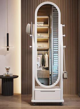 实木家用加帽架固移UBV动卧室衣镜子挂架试衣落地衣置物架穿衣镜